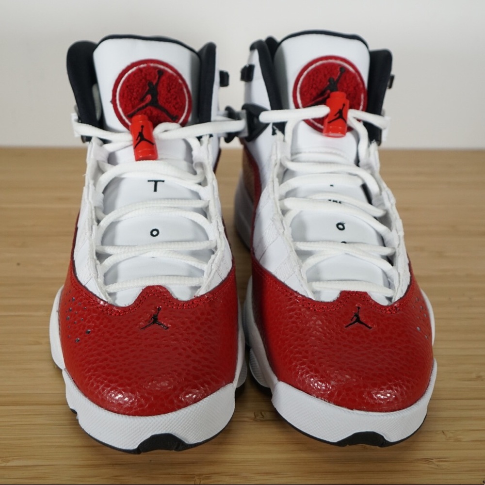 Nike Air Jordan 6 Rings Sneaker Grade School Red - Picture 4 of 7